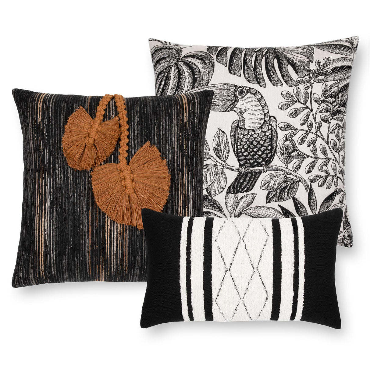 Elaine Smith Ingenuity Harvest Black Pillow
