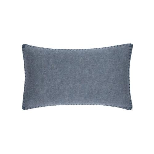 Elaine Smith Angora Slate Lumbar Blue Pillow
