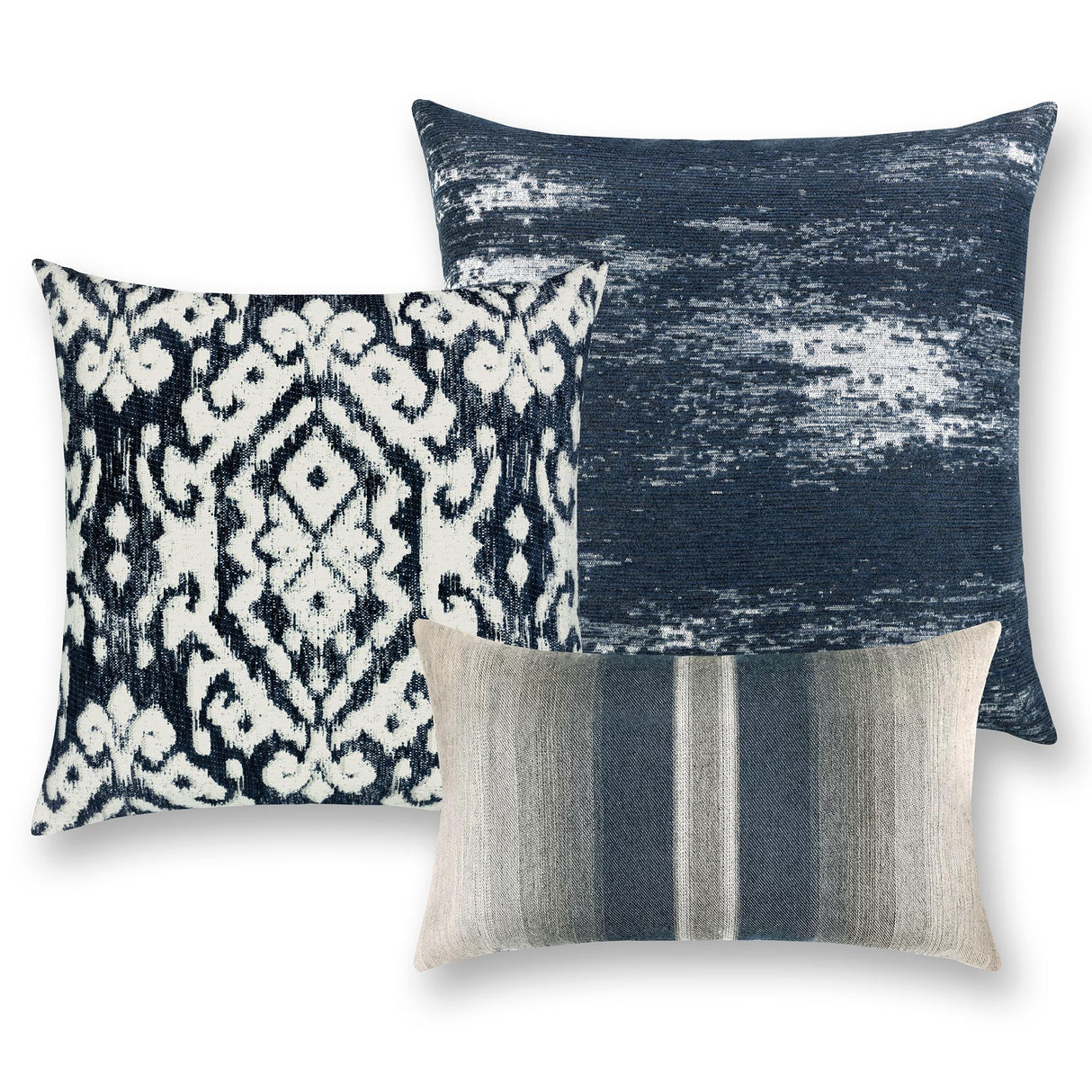 Elaine Smith Ombre Indigo Lumbar Blue Pillow