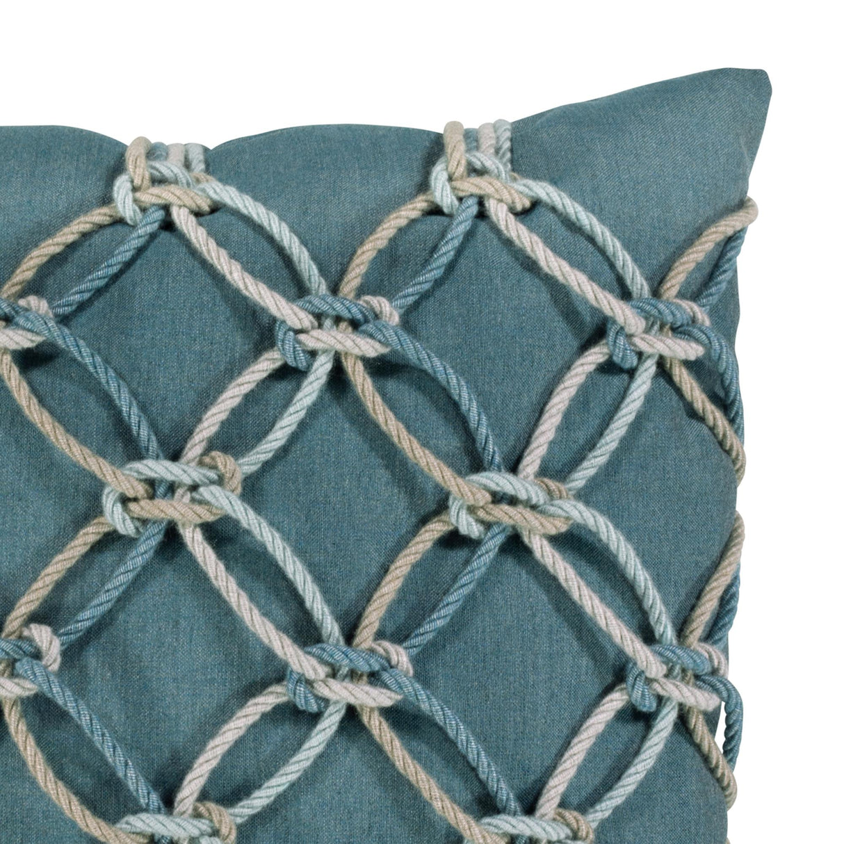 Elaine Smith Lagoon Rope Blue Pillow