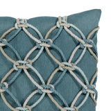 Elaine Smith Lagoon Rope Blue Pillow