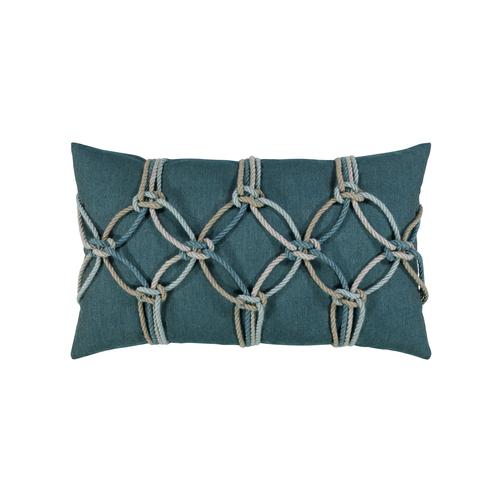 Elaine Smith Lagoon Rope Lumbar Blue Pillow