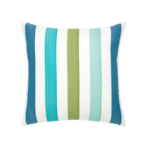 Elaine Smith Rhodes Stripe Blue Pillow