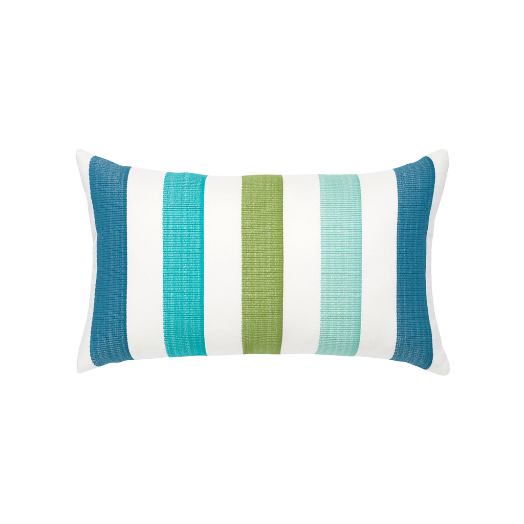 Elaine Smith Rhodes Stripe Lumbar Blue Pillow