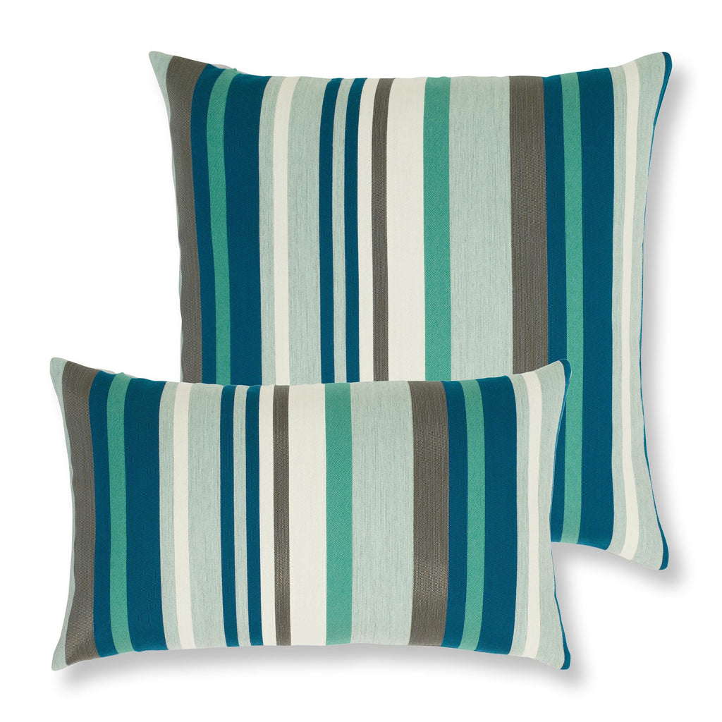 Elaine Smith Lagoon Stripe Blue Pillow