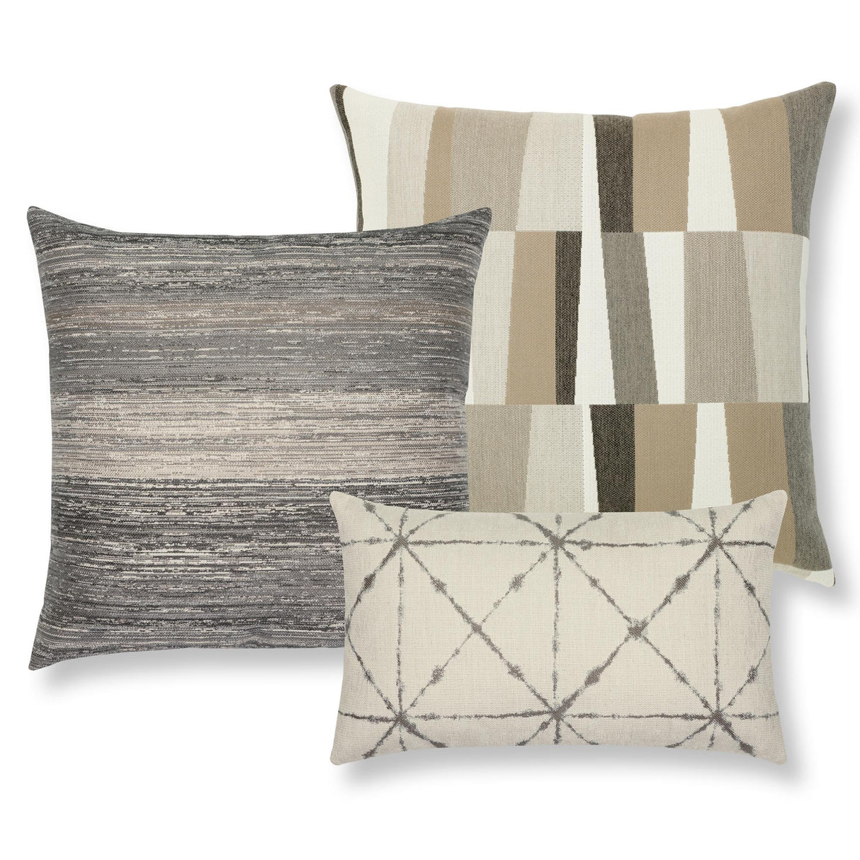 Elaine Smith Strata Grigio Brown Pillow