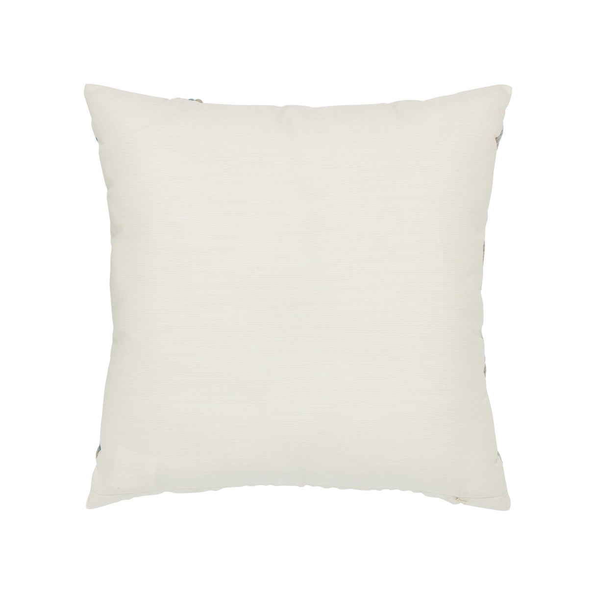 Elaine Smith Aqua Rope Ivory Pillow