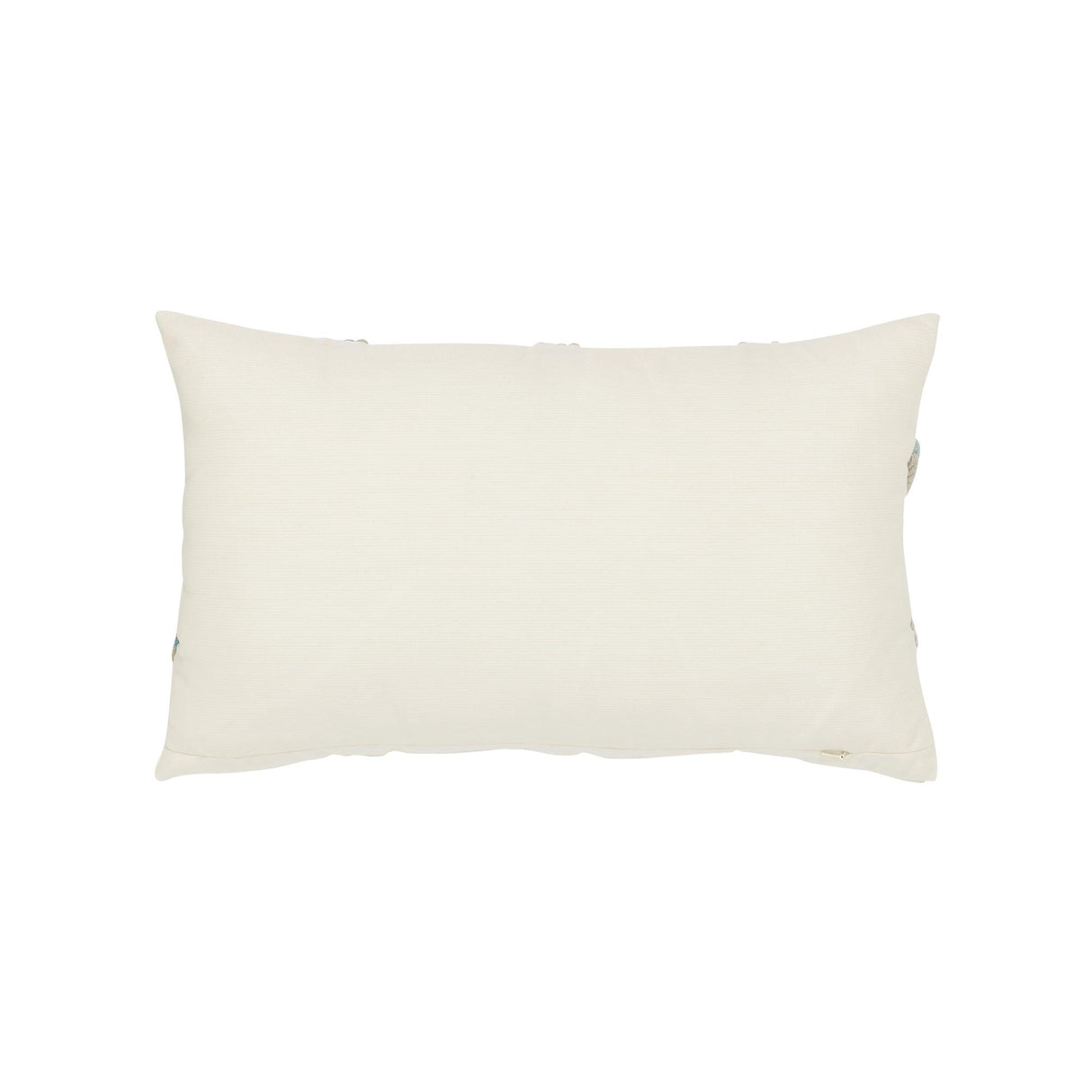 Elaine Smith Aqua Rope Lumbar Ivory Pillow