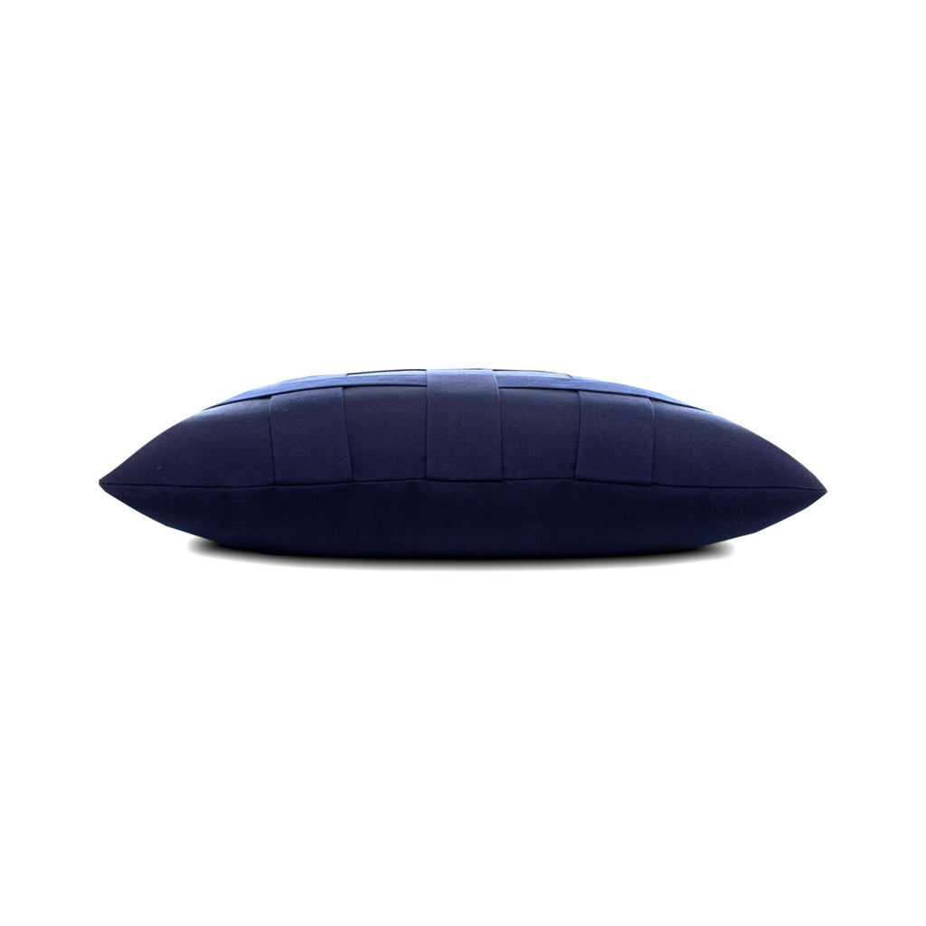 Elaine Smith Basketweave Navy Blue Pillow
