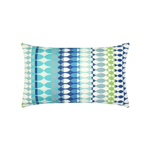 Elaine Smith Modern Oval Ocean Lumbar Multi Pillow