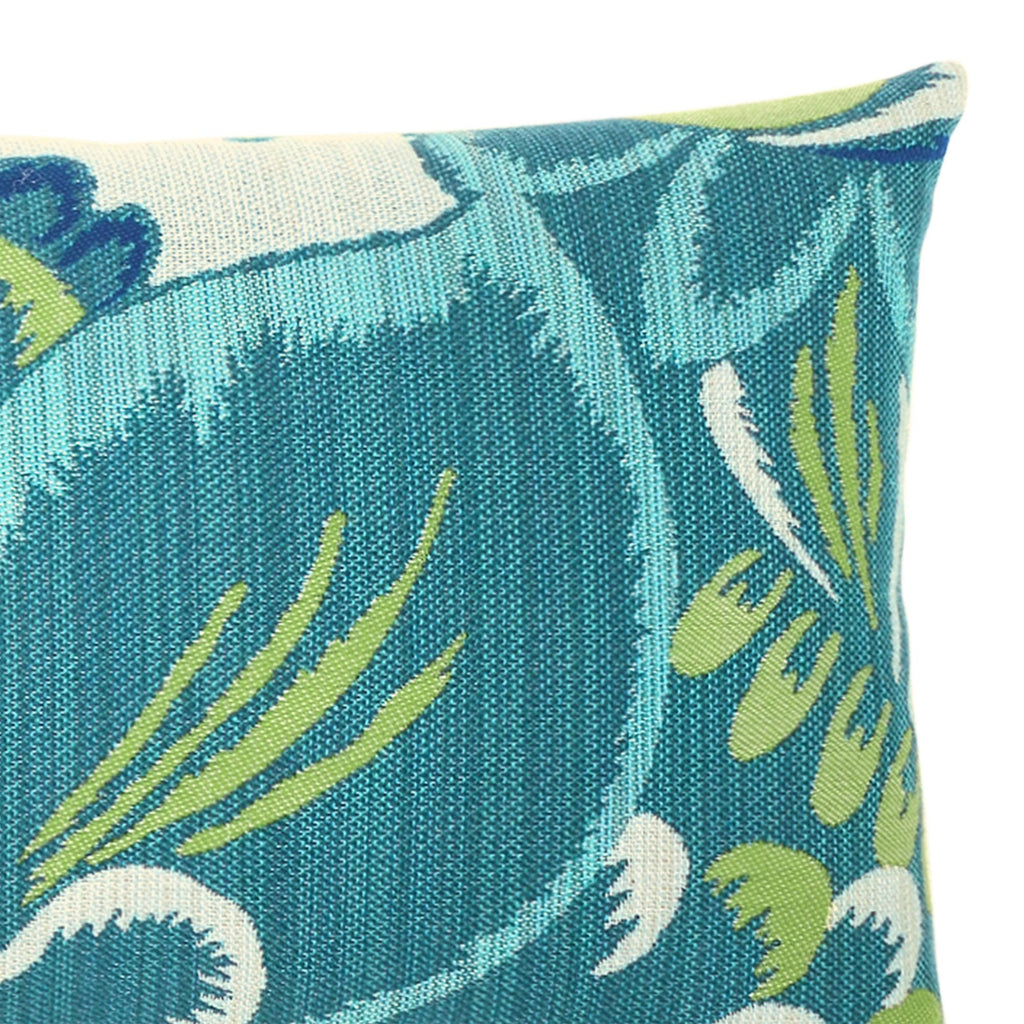Elaine Smith Floral Wave Lumbar Blue Pillow