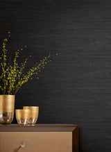 Antonina Vella Shining Sisal Black/Silver Wallpaper