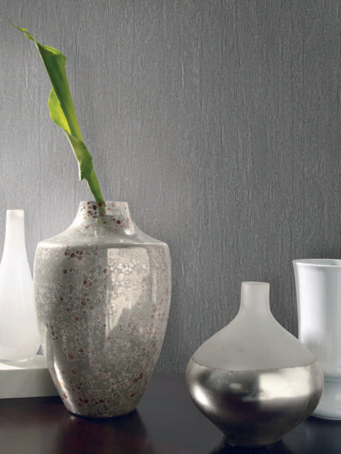 Antonina Vella Natural Texture Gray Wallpaper