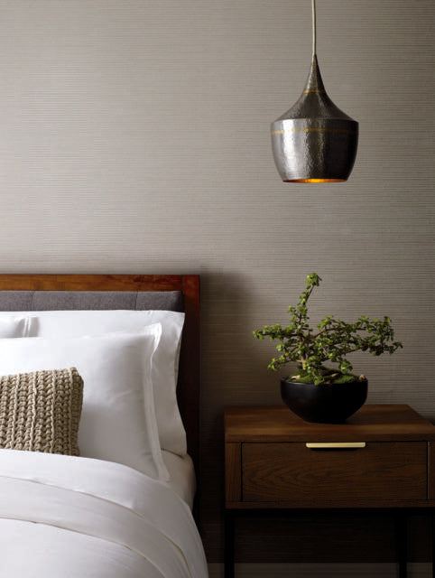 Antonina Vella Ribbon Bamboo Taupe/Silver Wallpaper