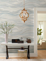 Antonina Vella CurrentsMural Blue Wallpaper