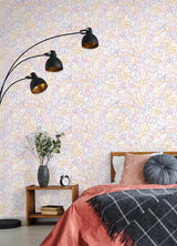 Brewster Home Fashions Floral Sequence Peel & Stick Multi Warm Wallpaper