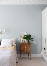 A-Street Prints Athena Light Scalloped Botanical Blue Wallpaper