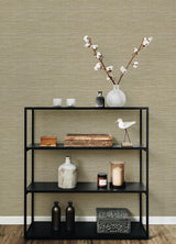 A-Street Prints Malin Faux Grasscloth Wheat Wallpaper