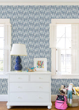 A-Street Prints Erik Building Blocks Blue Wallpaper