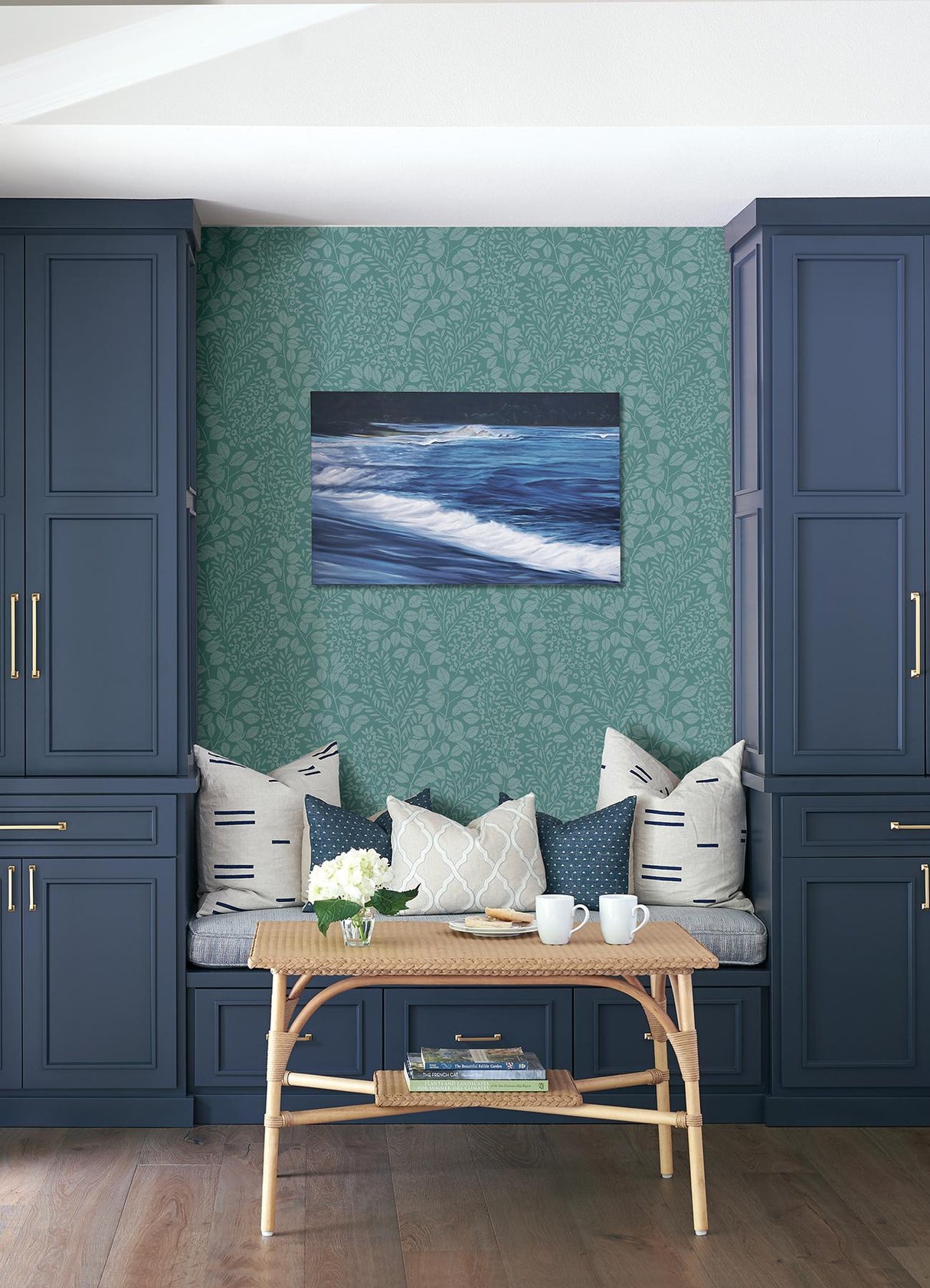 A-Street Prints Elin Berry Botanical Sky Blue Wallpaper