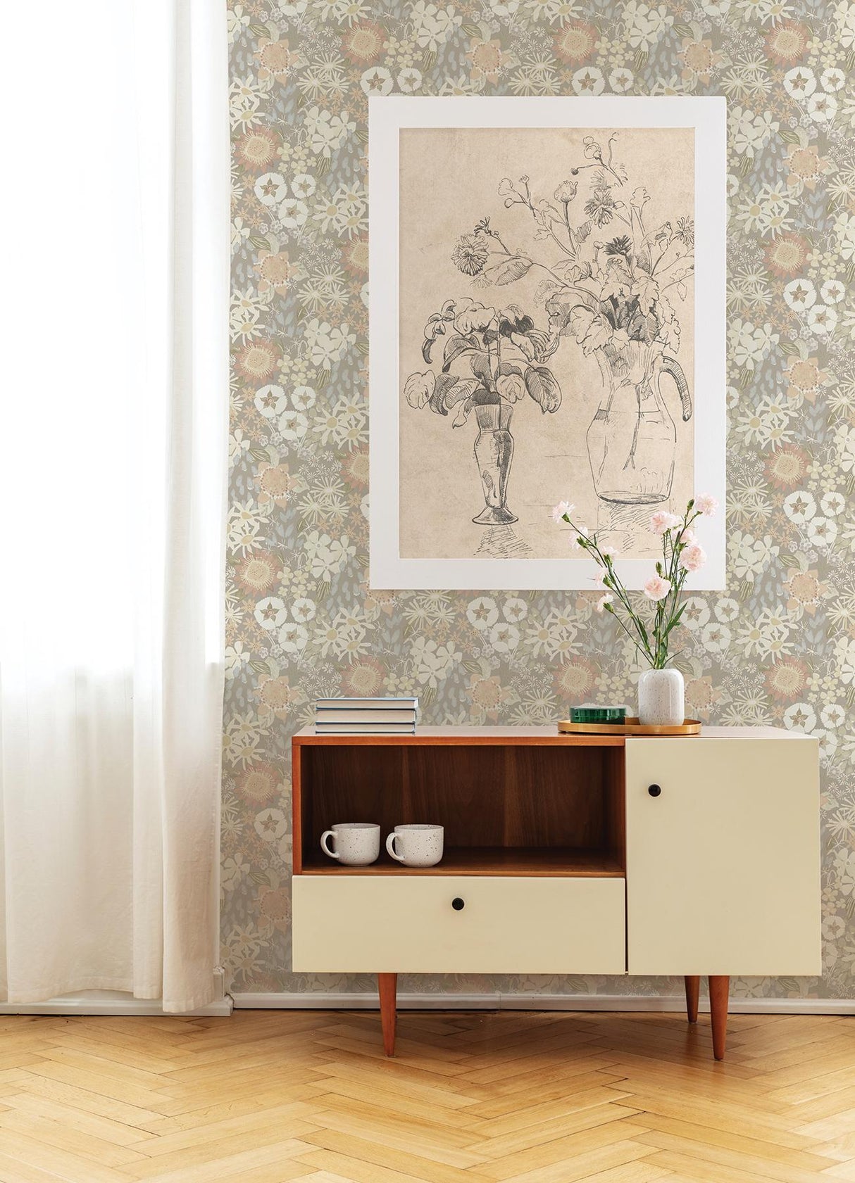 A-Street Prints Karina Wildflower Garden Pastel Wallpaper