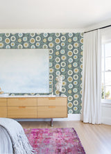 A-Street Prints Sisu Floral Geometric Grey Wallpaper
