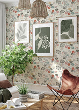 A-Street Prints Jonah Leaf Trail Multicolor Wallpaper