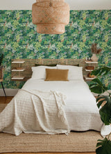 Brewster Home Fashions Tropical Oasis Peel & Stick Sage Wallpaper