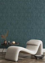 Brewster Home Fashions Buck Horizontal Teal Wallpaper