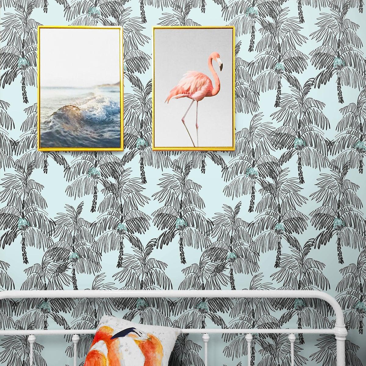 Seabrook Palm Beach Blue Wallpaper