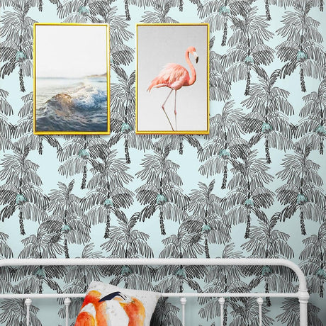 Seabrook Palm Beach Blue Wallpaper