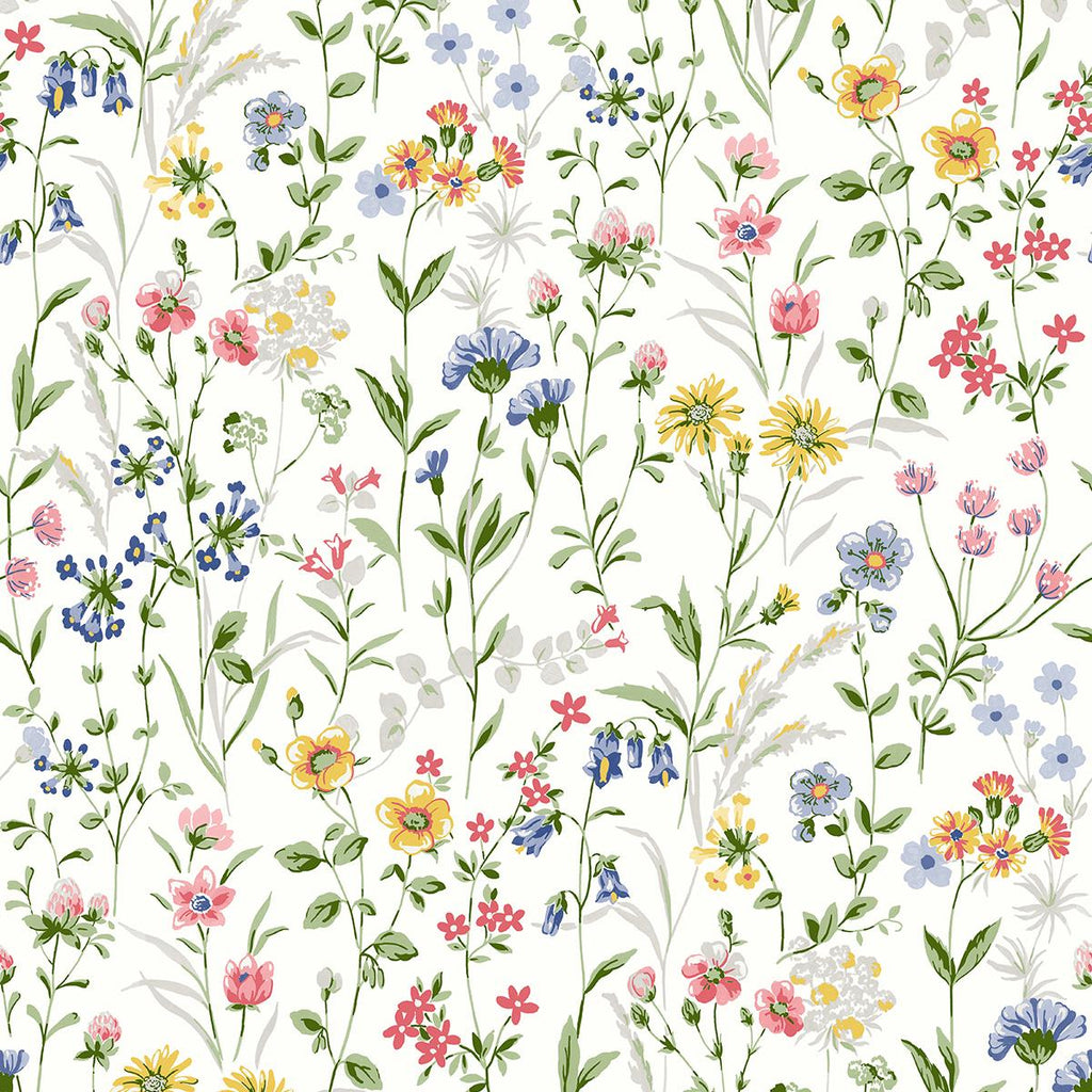 Seabrook Wildflowers Multicolored Wallpaper