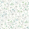 Seabrook Wildflowers Dew Drop & Spring Green Wallpaper