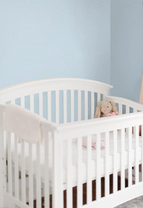 Seabrook Polka Dots Blue Wallpaper