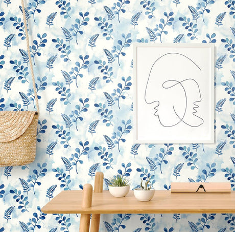Seabrook Woodland Walk Blue Wallpaper