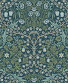 Seabrook Victorian Garden Prussian Blue & Moss Green Wallpaper