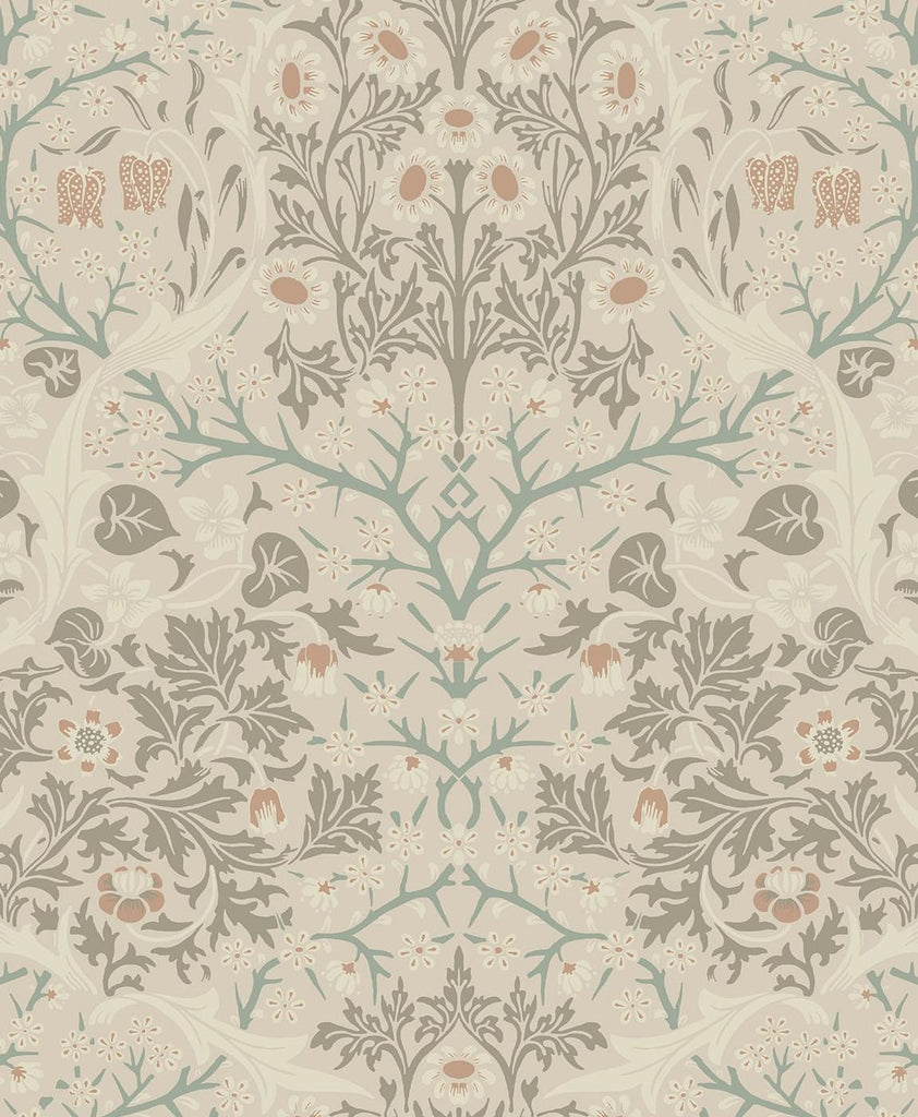 Seabrook Victorian Garden Beige Wallpaper