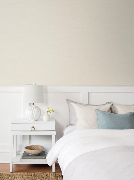 Seabrook Seaside Faux Sisal Beige Wallpaper