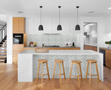 Seabrook Villa Mar Tile Grey Wallpaper