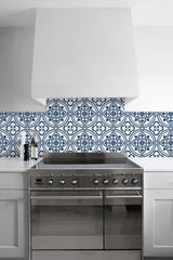 Seabrook Villa Mar Tile Blue Wallpaper