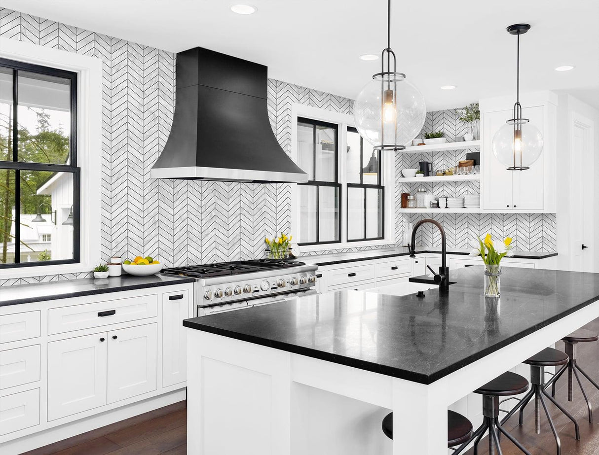 Seabrook Marbled Chevron Grey Wallpaper