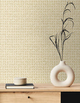 Seabrook Mika Beige Wallpaper
