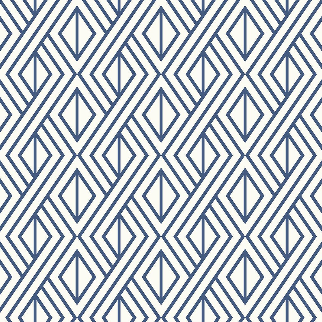 Seabrook Diamond Weave Blue Wallpaper