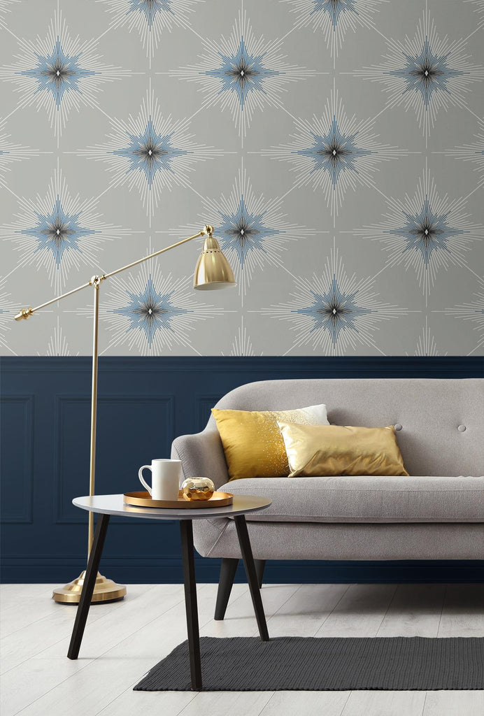 Seabrook North Star Grey Wallpaper
