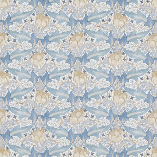 G P & J Baker TULIP & JASMINE COTTON BLUE Fabric