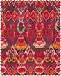 MindTheGap UZBEK IKAT RED/YELLOW/BLUE/BROWN Fabric