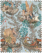MindTheGap JOURNEY TO EDEN BLUE/BROWN/GREEN/TAUPE Fabric