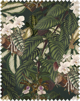 MindTheGap ORCHID BLOOM GREEN/BROWN/TAUPE Fabric