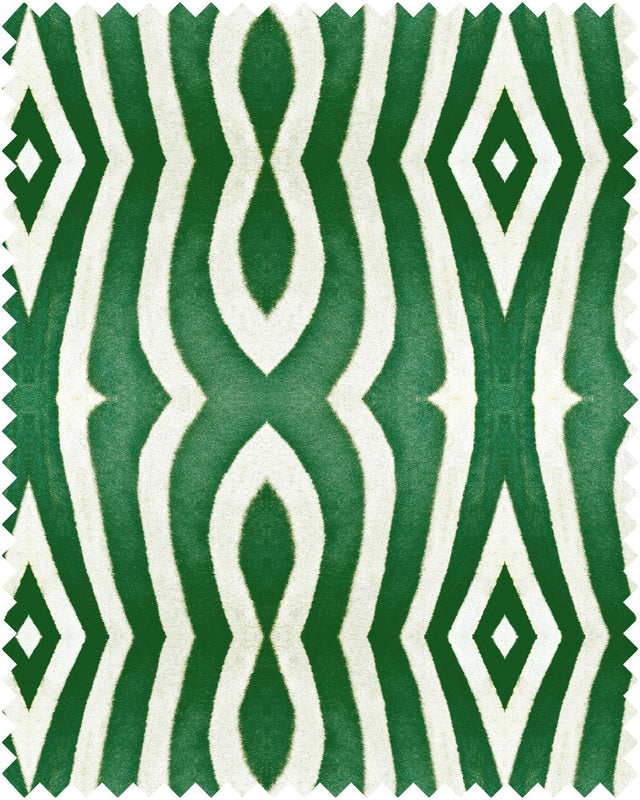 MindTheGap RIVERSIDE GREEN/WHITE Fabric