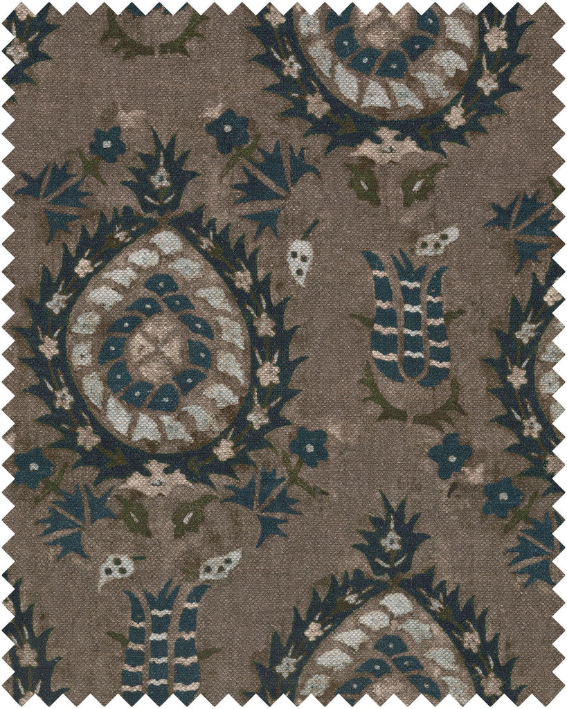 MindTheGap FLOURISH DAPPLE GREY GREY/BLUE/TAUPE Fabric